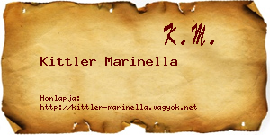 Kittler Marinella névjegykártya